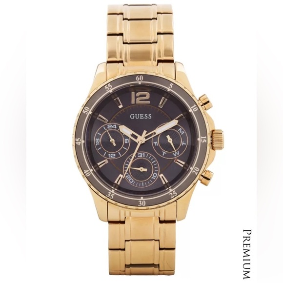 Guess Accessories - GUESS Gold and Black dial Women's Watch W0639L2